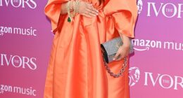 Rebecca Ferguson dressed to impress as she attended the Ivor Novello Awards in London on Thursday