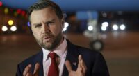Vice President JD Vance speaks to reporters as he departs Budapest, Turkey on Wednesday. He has been tapped to lead Iran war negotiations by President Donald Trump, despite the New York Times revealing that he was an Iran war skeptic