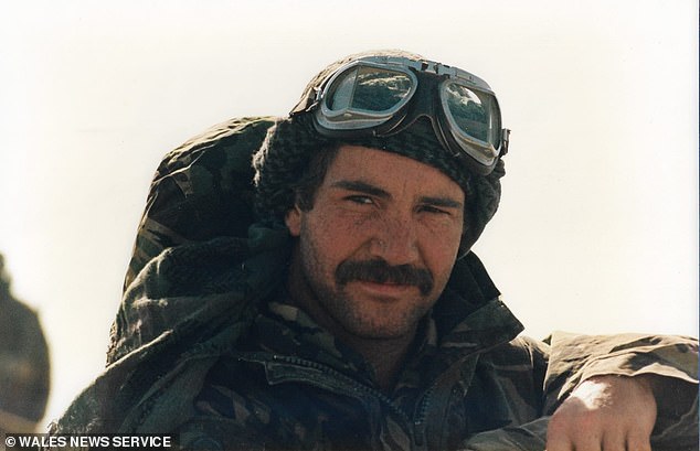 Falklands War veteran Darren Gough, 63, was killed when he was knocked off his motorbike by Christine Baxter in her Land Rover