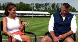 Footage of Dianna Russini quizzing Mike Vrabel about his wife has resurfaced on social media