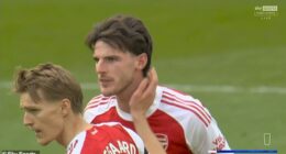 Declan Rice issued a defiant message to team-mate Martin Odegaard after Arsenal's defeat