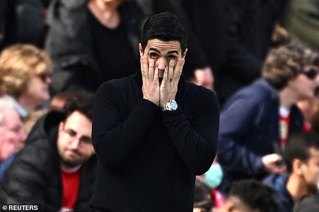 Mikel Arteta (pictured) has received a warning from Rio Ferdinand ahead of Arsenal's clash with Manchester City