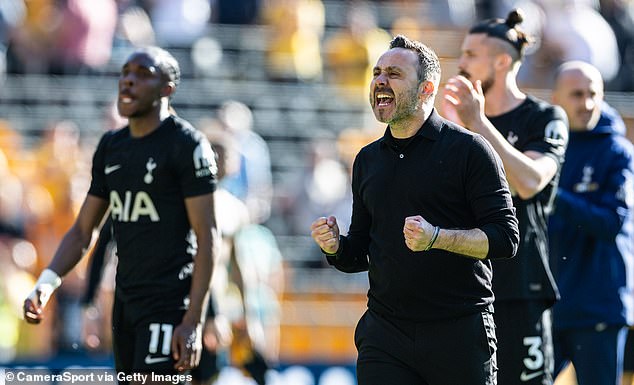 Roberto De Zerbi has insisted Tottenham can stay up after breaking their lengthy winless run
