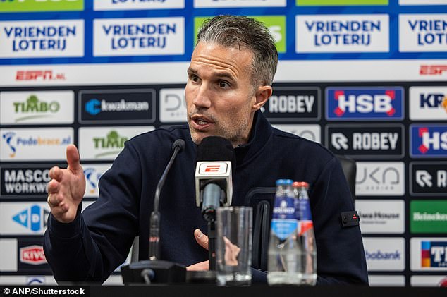 Robin van Persie faced hostile chants from his own fans after a 0-0 draw on Sunday