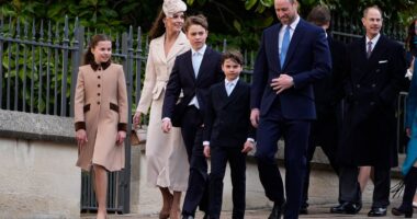 Royals put on united front at Easter Service at Windsor Castle in first public family outing since Andrew’s arrest