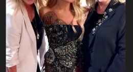 Ruth Langsford let her hair down on Saturday night as she enjoyed a girls nights out with Amanda Holden and Lucy Alexander at the Britain's Got Talent semi-final at the Apollo theatre in Hammersmith, London