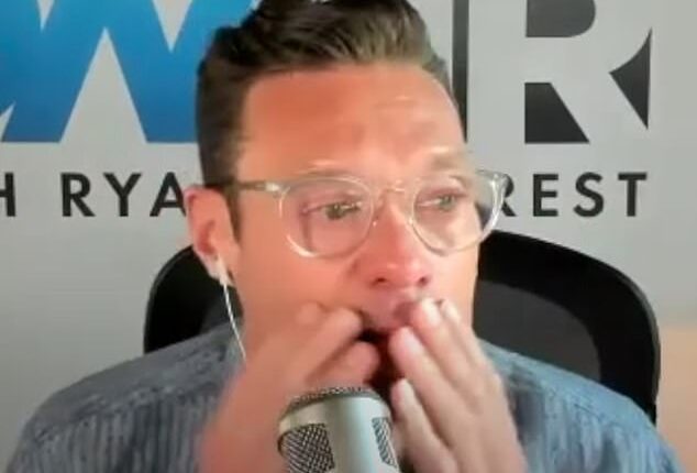 Ryan Seacrest began to cry as he revealed this week that his father Gary, to whom he is 'very close,' has been battling prostate cancer