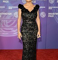 Salma Hayek, 59, was a dazzling bombshell alongside glamorous Gigi Hadid, 30, and Anne Hathaway, 43, as they led stars at the 12th Annual Breakthrough Prize Ceremony in Santa Monica on Saturday