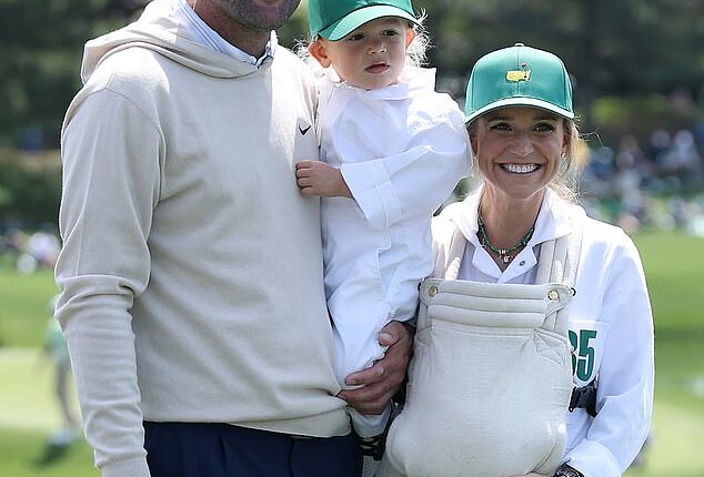 Just 12 days after his wife Meredith gave birth to their second son, Remy, both mother and child joined Scheffler at Augusta alongside the couple's first born, Bennett