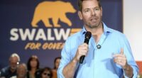 Eric Swalwell on the campaign trail for California governor ¿ a race he abandoned last weekend before resigning from Congress Tuesday amid mounting sexual misconduct allegations.