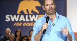 Eric Swalwell on the campaign trail for California governor ¿ a race he abandoned last weekend before resigning from Congress Tuesday amid mounting sexual misconduct allegations.