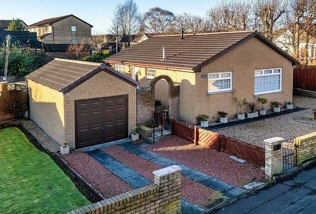 Despite her enormous £30million fortune, Britain's Got Talent star Susan Boyle had always clung to her old pre-fame lifestyle. Pictured here is her new house, a modest £245,000 bungalow near Falkirk, Scotland