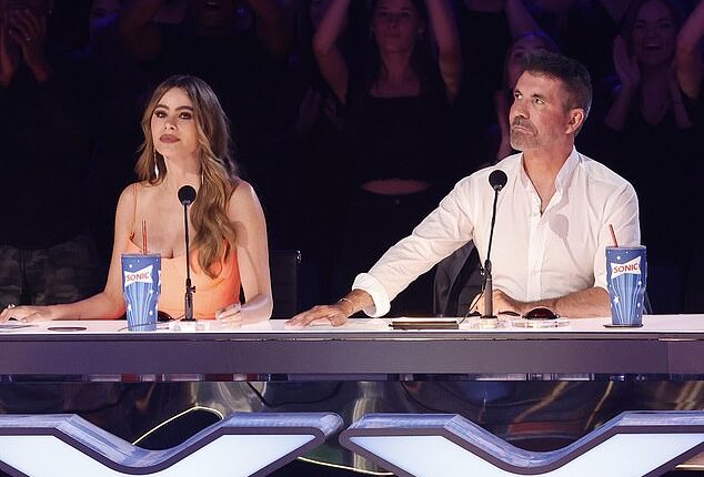 Sofia Vergara revealed she keeps Simon Cowell entertained while filming America's Got Talent by having a 'fight' with him on set