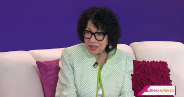 Sonia Sotomayor being interviewed.