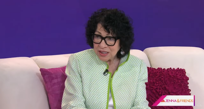 Sonia Sotomayor being interviewed.