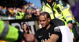 Spurs dealt HUGE injury blow in bid to avoid the drop as Xavi Simons is ruled out for the rest of the season - with 'heartbroken' Dutch star to miss World Cup after being taken off in win over Wolves