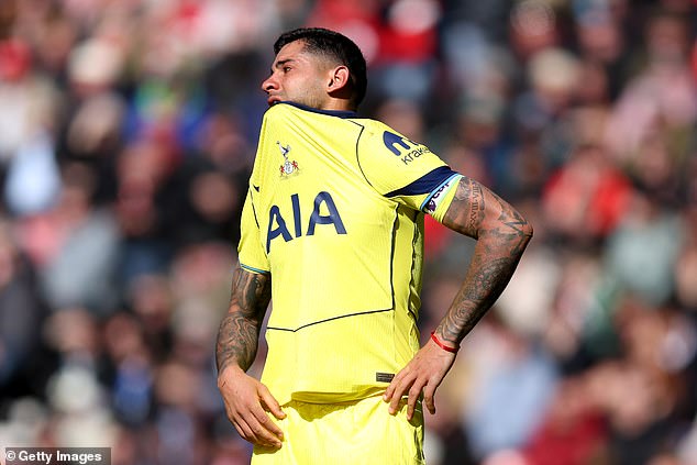 Spurs captain Cristian Romero was reduced to tears as his side fell to yet another defeat