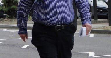 Simon Grimes, 44, allegedly emptied his mother's bank accounts of almost £600,000 before writing a suicide note after his mother discovered the missing money