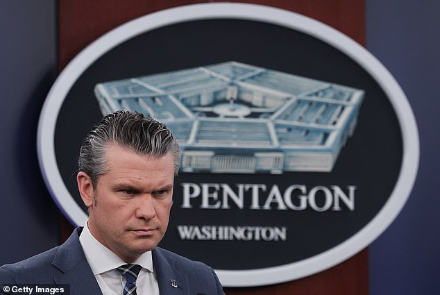 U.S. Secretary of War Pete Hegseth provides updates on military operations in Iran, where AI systems are currently being used to sift through target data and surveillance