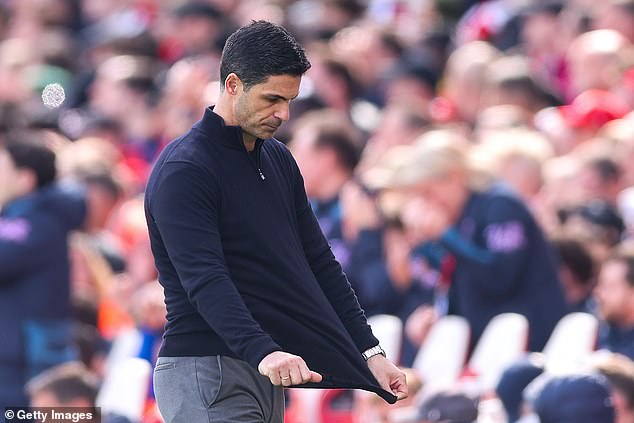 Mikel Arteta had yesterday urged them to bring their ‘lunch and dinner and get to the game early’. Those who followed suit will have likely discarded their dinner in the stands