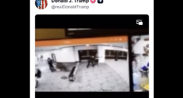 Surveillance video capturing alleged would-be assassin.