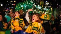 Every four years, Australia is a nation gripped by World Cup fever – but in between, soccer is struggling to stay relevant on local shores (pictured, Matildas fans at Federation Square in Melbourne during the 2023 Women's World Cup)
