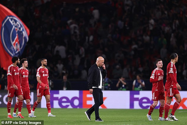 Arne Slot's Liverpool were well beaten in the first leg of their quarter-final last week, with Paris Saint-Germain running out 2-0 winners