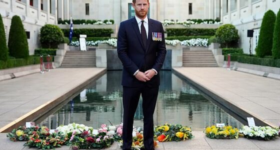 On April 15, Prince Harry went solo to the Australian War Memorial and was pictured laying a wreath at the Last Post Ceremony