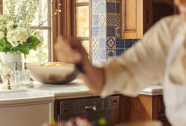 The Duchess of Sussex's As Ever Instagram account recently shared a photograph (pictured) of Prince Harry's wife creating pancakes using her lifestyle business' products