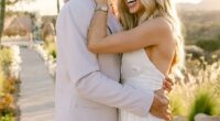 Kansas City Chiefs heiress Gracie Hunt wore a gorgeous, bridal–esque white halter–neck dress as she arrived to the proposal, but of course what really stole the show was the engagement ring