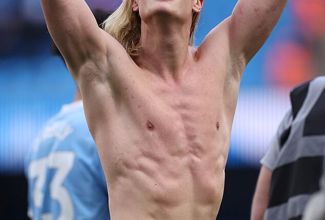 The secrets of Erling Haaland's incredible physique: A crazy 6,000-calorie regime powered by cow hearts, livers and raw milk, red-light therapy... and shaved armpits