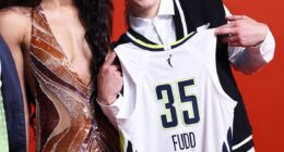 Fudd (left) will make $500,000 as a rookie in 2026 a year after her former UConn and current Wings teammate Paige Buckers (right) was paid a mere $78,831 over her first WNBA season