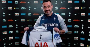 New Tottenham boss Roberto De Zerbi has added just two coaches to his backroom staff