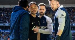 Many Spurs fans are angry with their medical staff over their treatment of Xavi Simons (left)