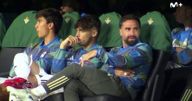 Dani Carvajal (right) mocked team-mate Trent Alexander-Arnold's defensive effort during Real Madrid's 1-1 draw at Real Betis on Friday night