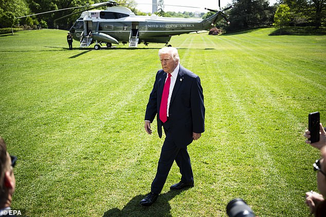 Donald Trump (pictured) has renewed his war of words with the Pope over Iran