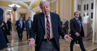 Senator Lindsey Graham in a post Monday encouraged President Donald Trump to 'wind down' the war in Iran after previously cheering the President to 'take Kharg Island.' His comments came after being caught at Disney World amid the partial government shutdown
