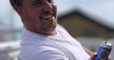 Adina Mihai, 30, and Madalin Dumitru, 29, both formerly of of Sandway Gardens in Birmingham , are accused of killing father-of-one Gary Mouat (pictured), 37, and pensioner Malcolm King, 80.