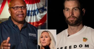 Republicans are throwing money at Tuesday's runoff race in Georgia to replace Representative Marjorie Taylor Greene girding against an upset or close race with the Democratic hopeful that could spell embarrassment ahead of the midterms . Greene, a former MAGA diehard who's become a critic of President Donald Trump , announced in November that she'd be quitting Congress shortly into the new year. Last month, Republican Clayton Fuller and Democrat Shawn Harris were the top two vote-getters in the special election - in which candidates from both parties were listed on the ballot.