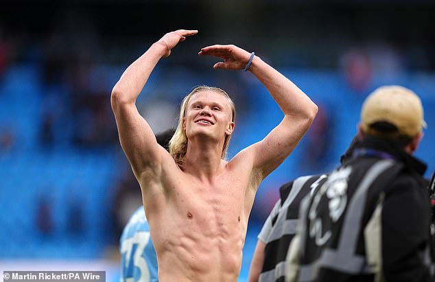 City were unrestrained in their celebrations at the final whistle after their victory over Arsenal