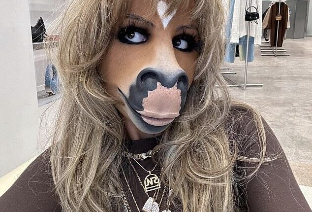 A guest at Saturday night's Brit Awards, dressed as a horse, was later revealed to be Berlin-based DJ HorsegiirL (pictured)