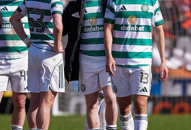 Celtic players reflect on a disappointing day at Tannadice after losing their last league fixture