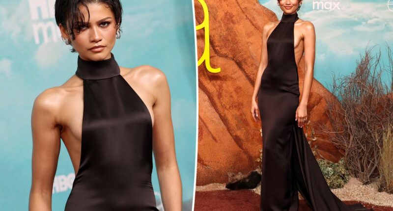 Zendaya goes back to basics in backless satin gown at ‘Euphoria’ Season 3 premiere