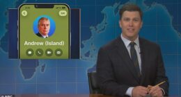 Saturday Night Live took aim at King Charles III's historic visit to America as they mocked President Trump's association with the royal's disgraced brother Andrew