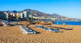 Spain's tourism industry relies heavily on holidaymakers from the UK visiting sites such as Fuengirola city beach on the Costa del Sol