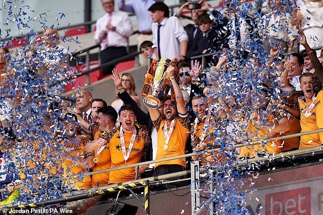 Hull City celebrated earning promotion back to the Premier League by beating Middlesbrough at Wembley