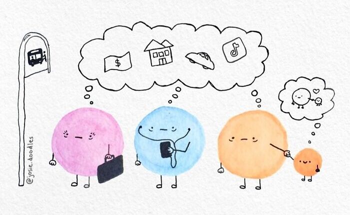 40 Wholesome Comics By Josie Doodles That Turn Emotions Into Tiny Watercolor Characters
