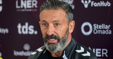 Derek McInnes' Hearts side could win the title with a game to spare if results go their way