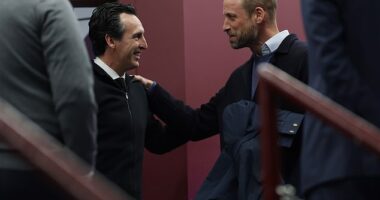 Prince William had words for Aston Villa head coach Unai Emery before their impressive Europa League comeback