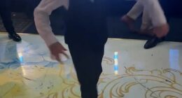 Adonis Fury showed off his moves as he took over the dance floor at his sister's wedding to Noah Price on Saturday evening
